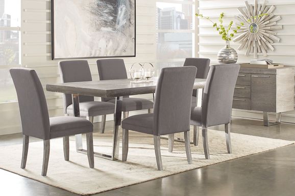 San Francisco Gray 5 Pc Dining Room with Charcoal Chairs