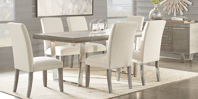 Cindy Crawford Home San Francisco Gray 5 Pc Dining Room with Chalk Chairs - Thumbnail - Image 1