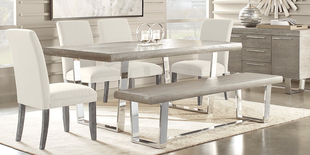 Cindy Crawford San Francisco 6 Pc Gray White Dining Room Set Rooms To Go