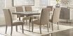 San Francisco Gray 7 Pc Dining Room with Brown Chairs