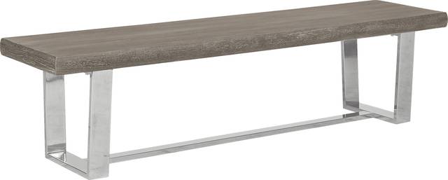 Cindy Crawford Home San Francisco Gray Bench - Thumbnail - Image 1