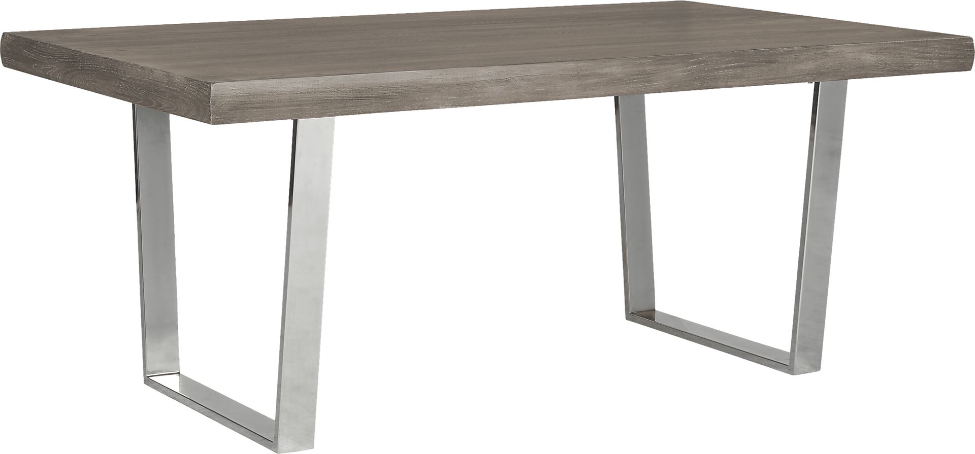 San Francisco Gray 5 Pc Dining Room with Brown Chairs - Image 2