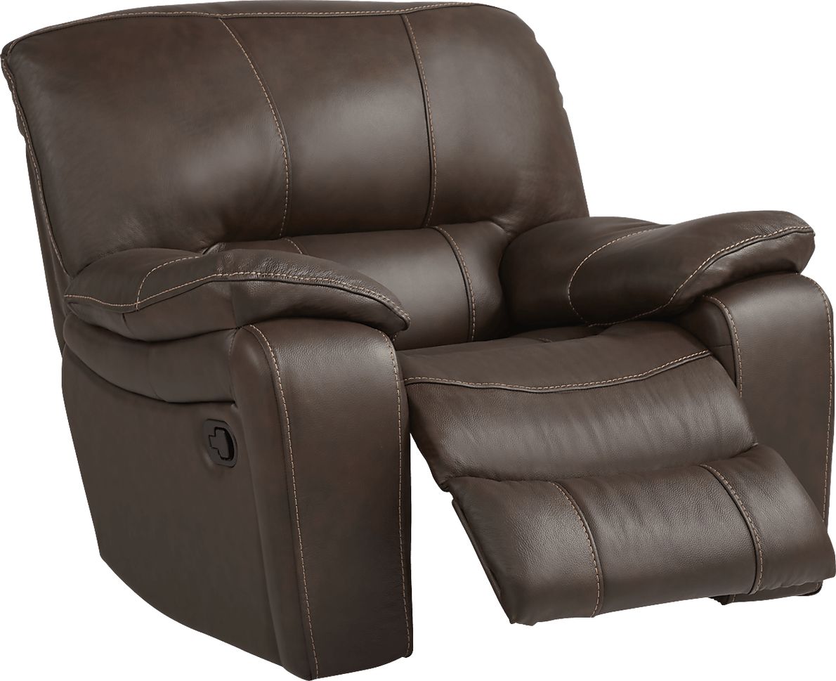 Cindy Crawford Home San Gabriel Brown Leather 6 Pc Reclining Living ...