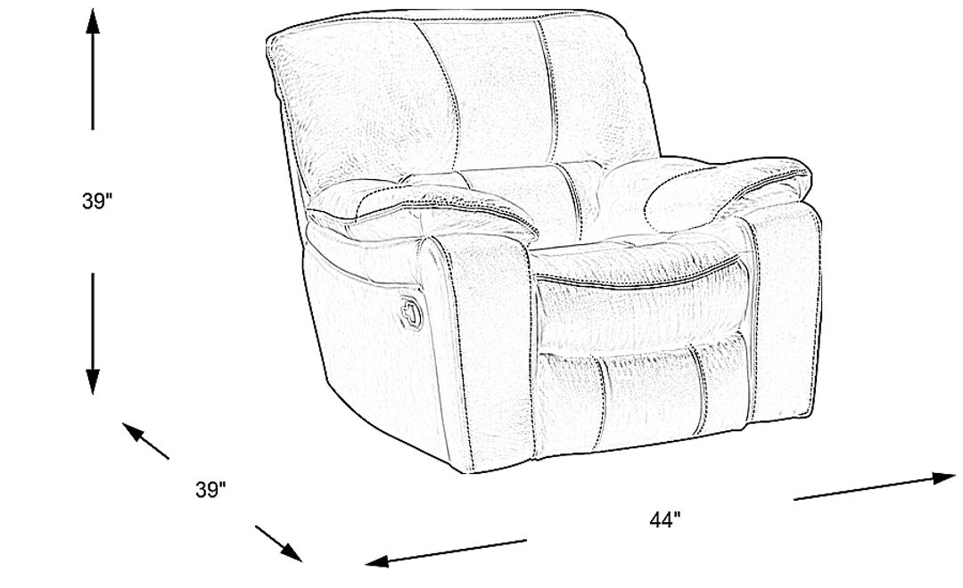 San Gabriel Leather Glider Recliner