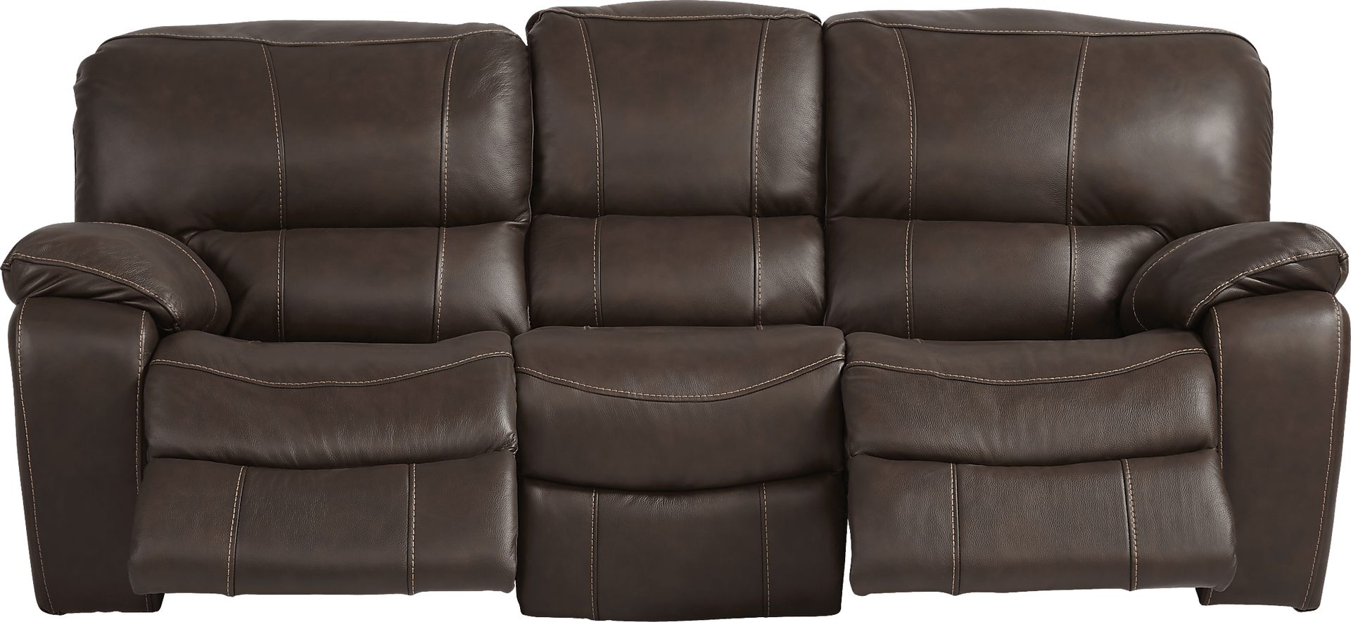 Cindy Crawford Home San Gabriel Brown Leather Power Reclining Sofa - Image 2