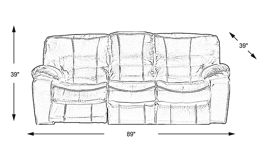 San Gabriel Leather Non-Power Reclining Sofa