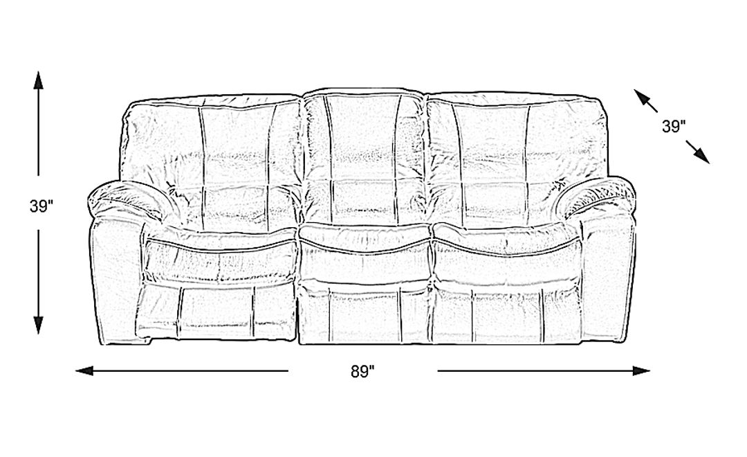 Cindy Crawford Home San Gabriel Brown Leather Reclining Sofa