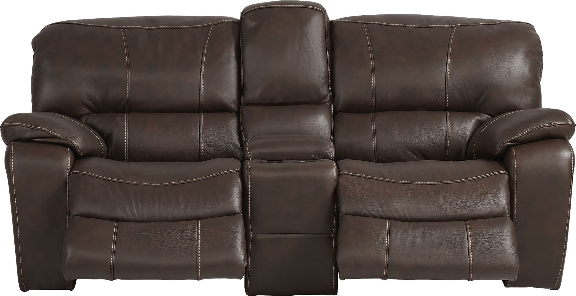 Cindy Crawford Home San Gabriel Brown Leather 5 Pc Reclining Living Room - Image 8