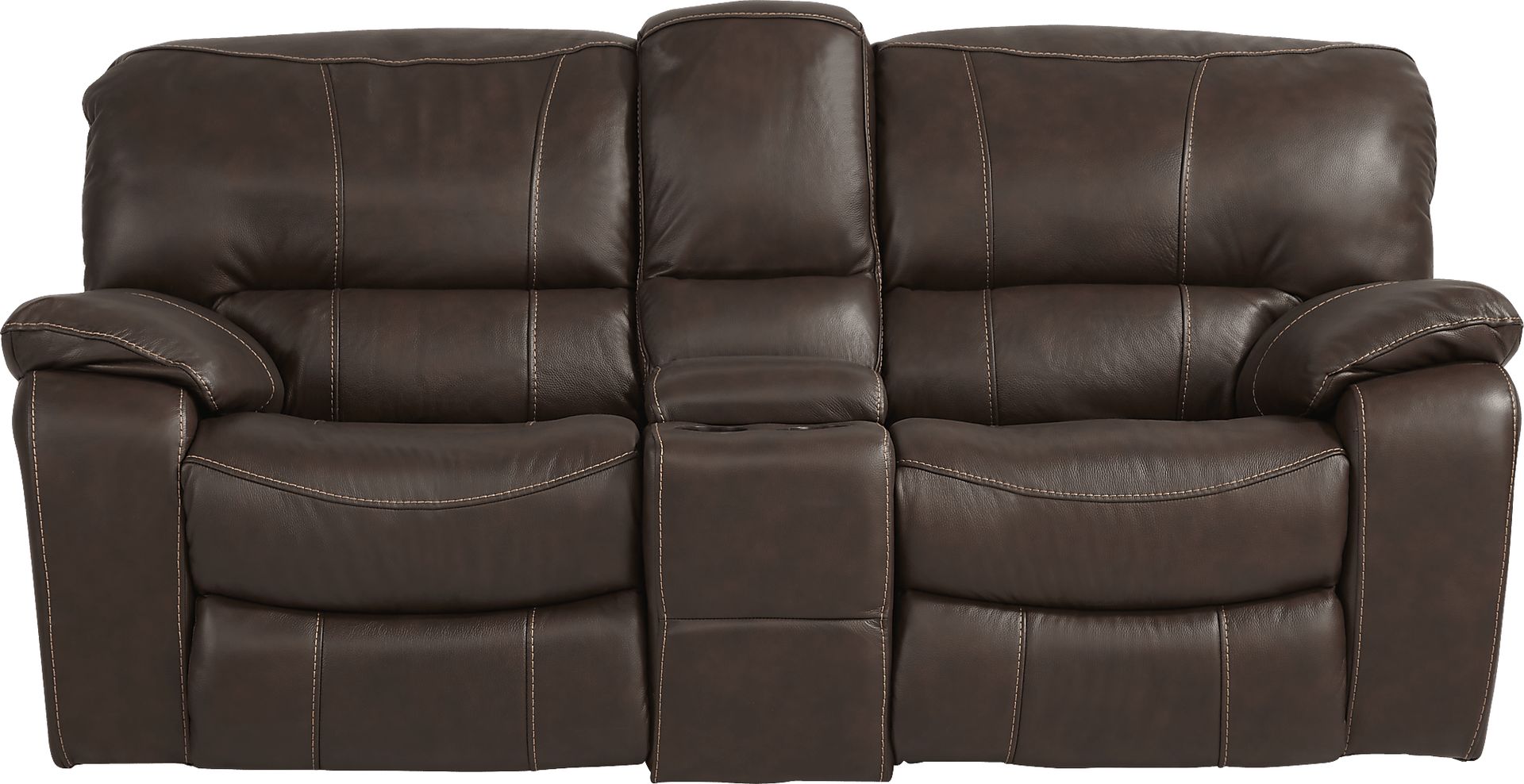 Cindy Crawford Home San Gabriel Brown Leather 5 Pc Reclining Living Room - Image 7