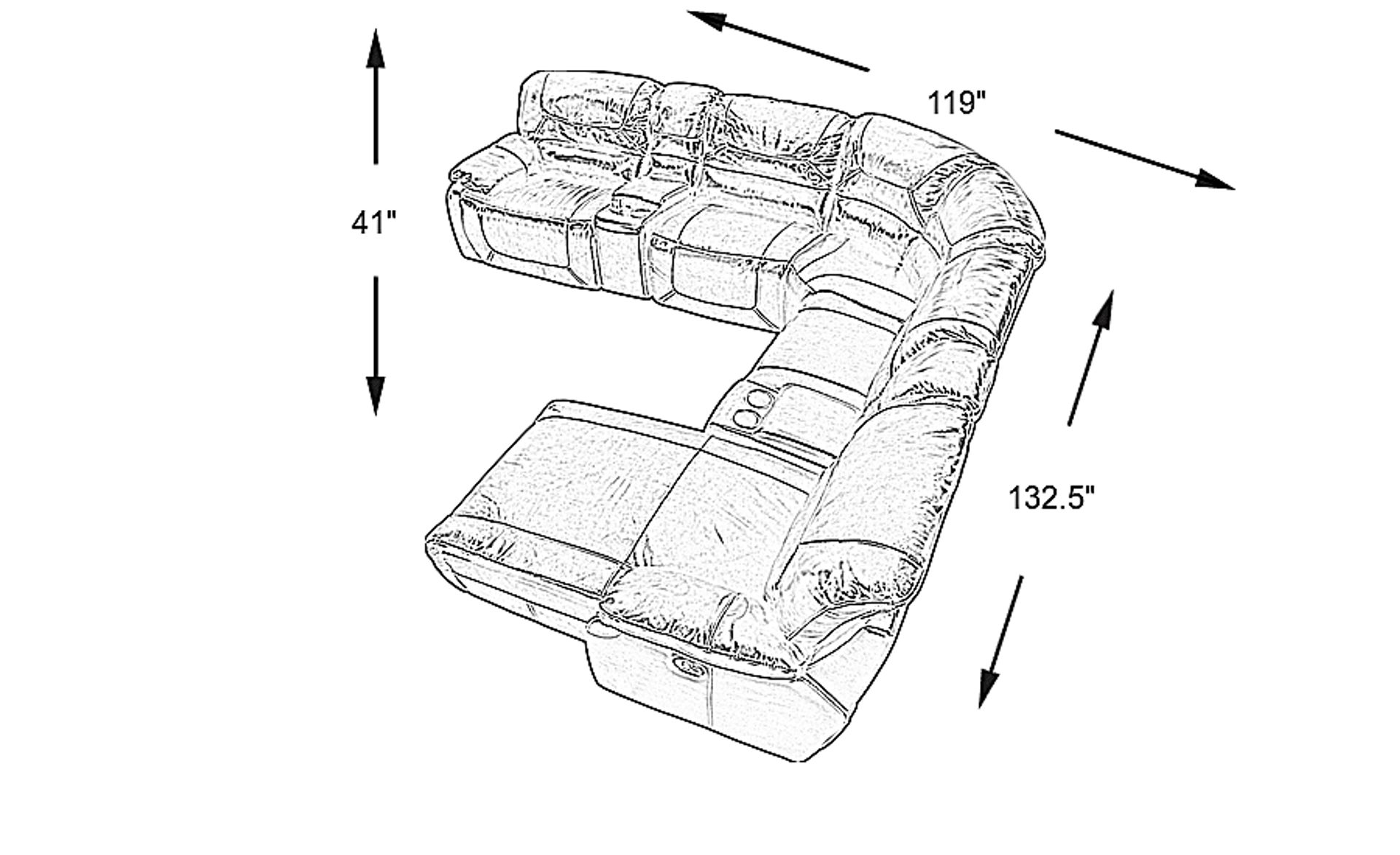 Dimension Image. Please refer to the Dimension Tab on this page for dimension details.