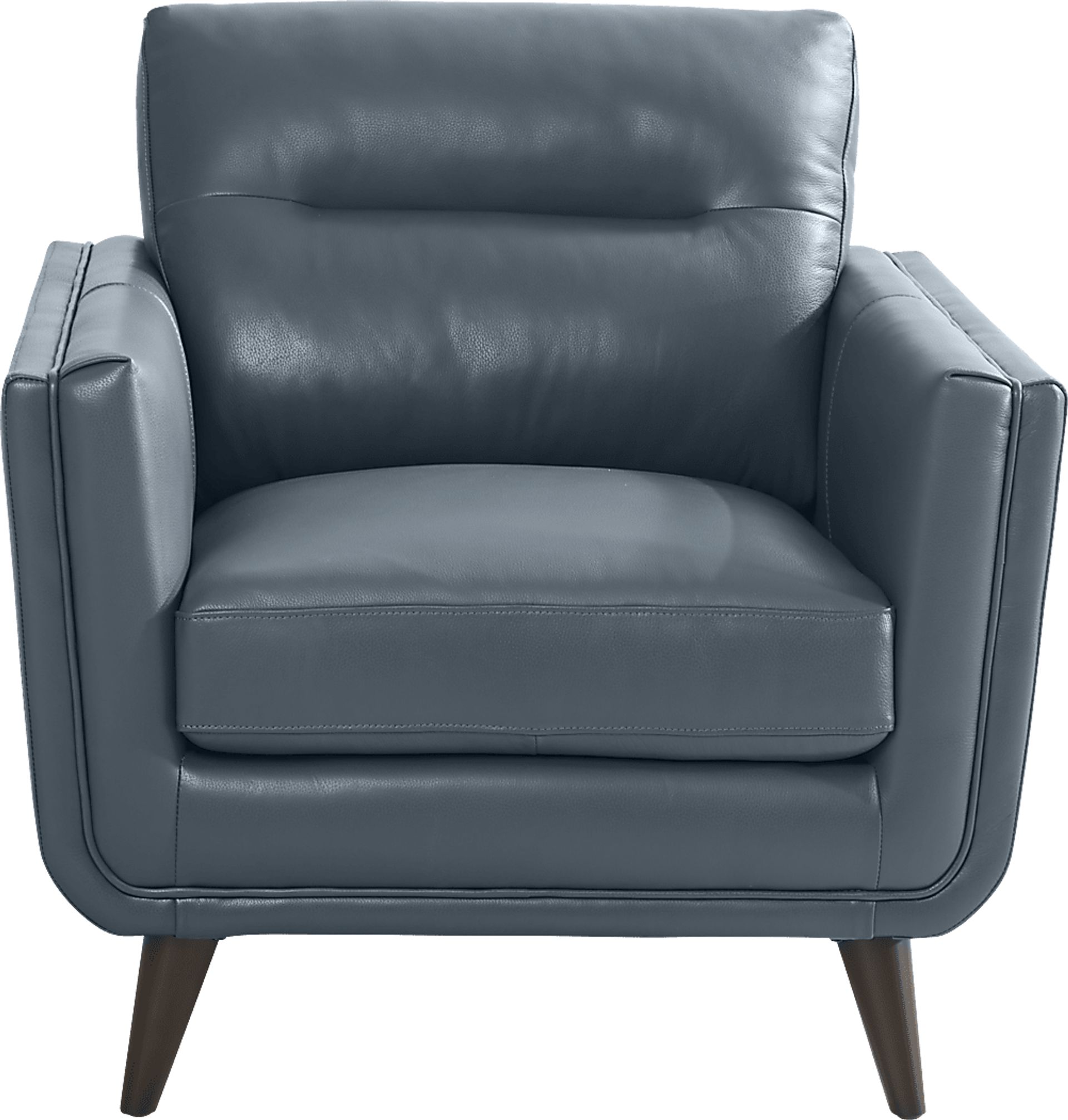 San Salerno Blue Leather Chair - Image 3