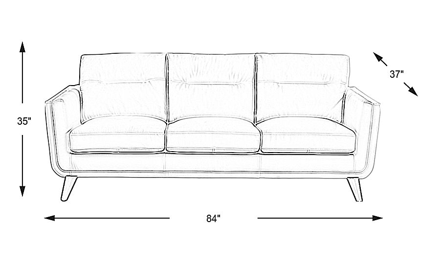 Cindy Crawford Home San Salerno Blue Leather Sofa Rooms To Go