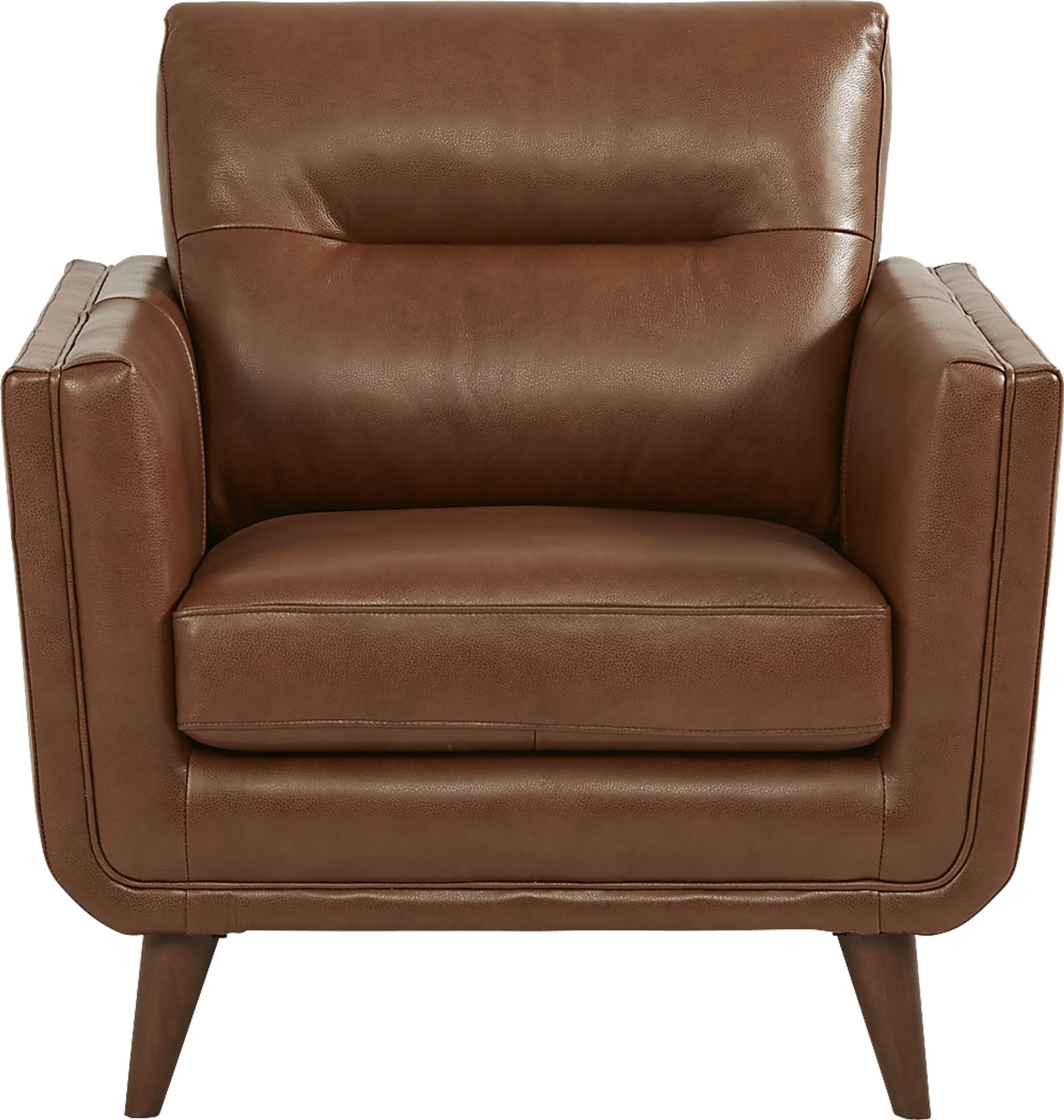 Cindy Crawford Home San Salerno Saddle Leather 3 Pc Living Room - Image 5