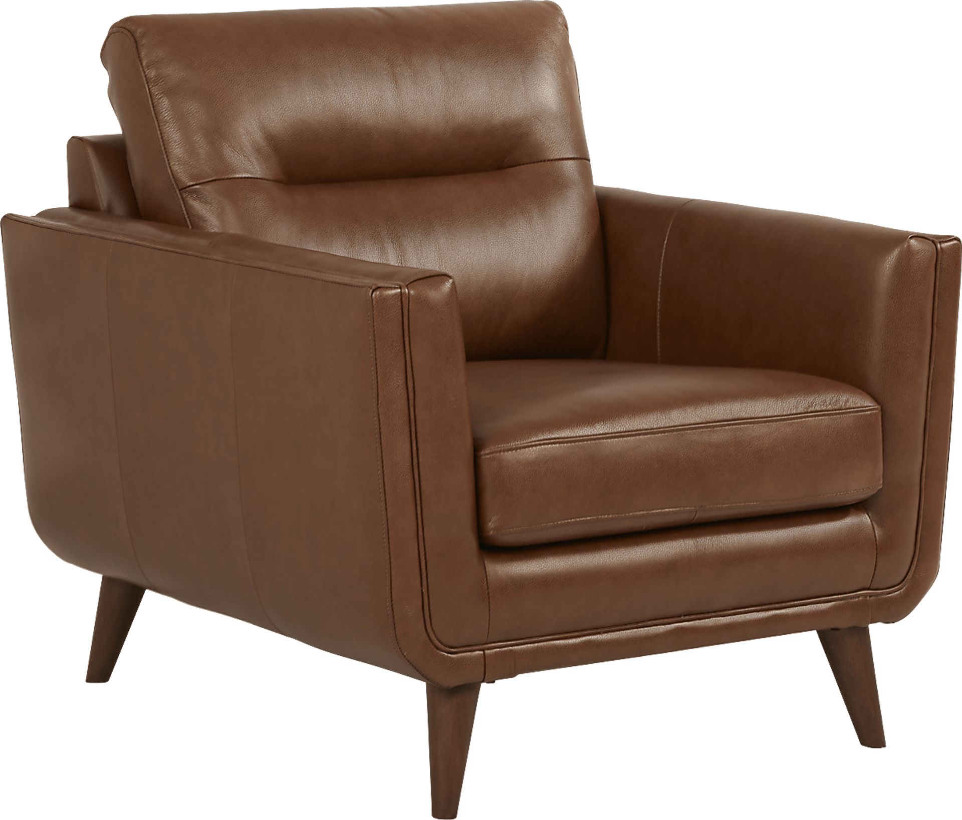 Cindy Crawford Home San Salerno Saddle Leather 3 Pc Living Room - Image 4