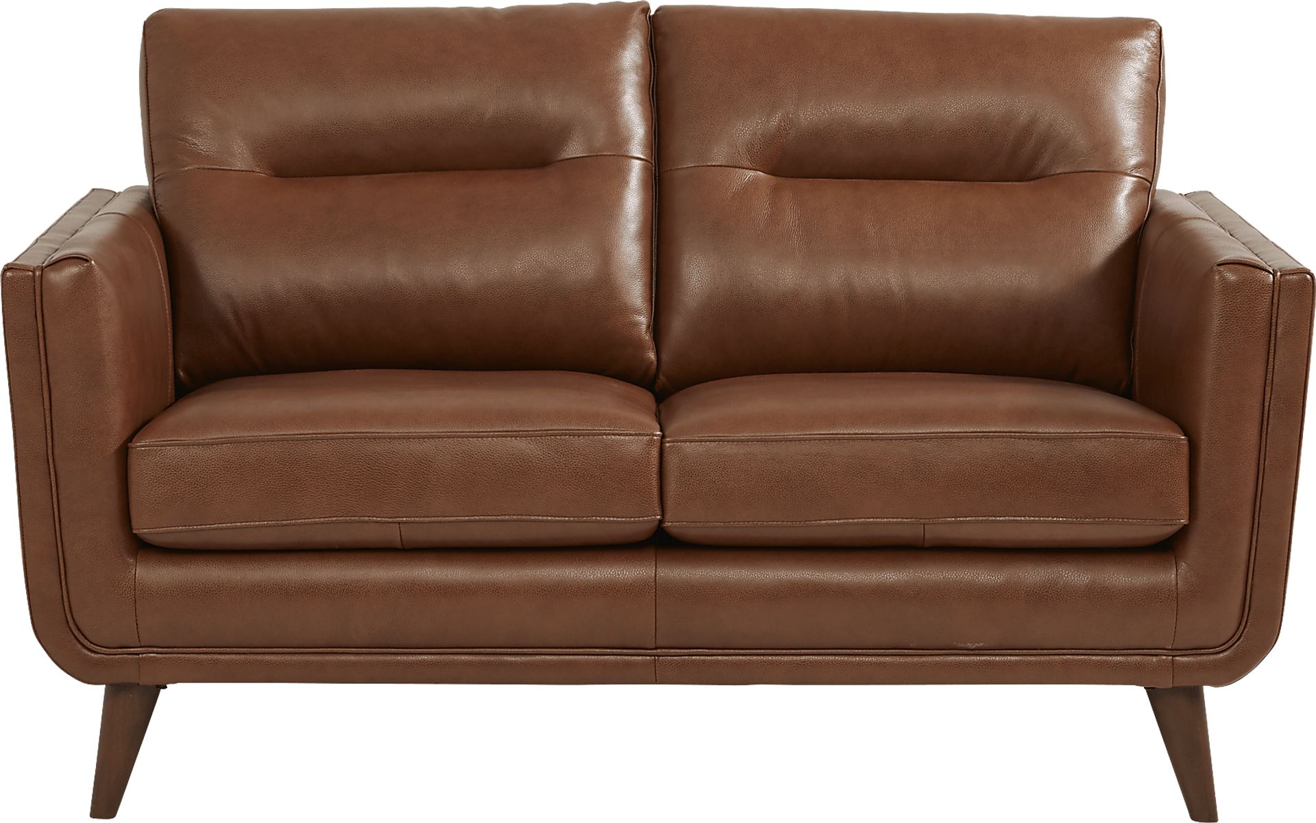 Cindy Crawford Home San Salerno Saddle Leather 3 Pc Living Room - Image 3