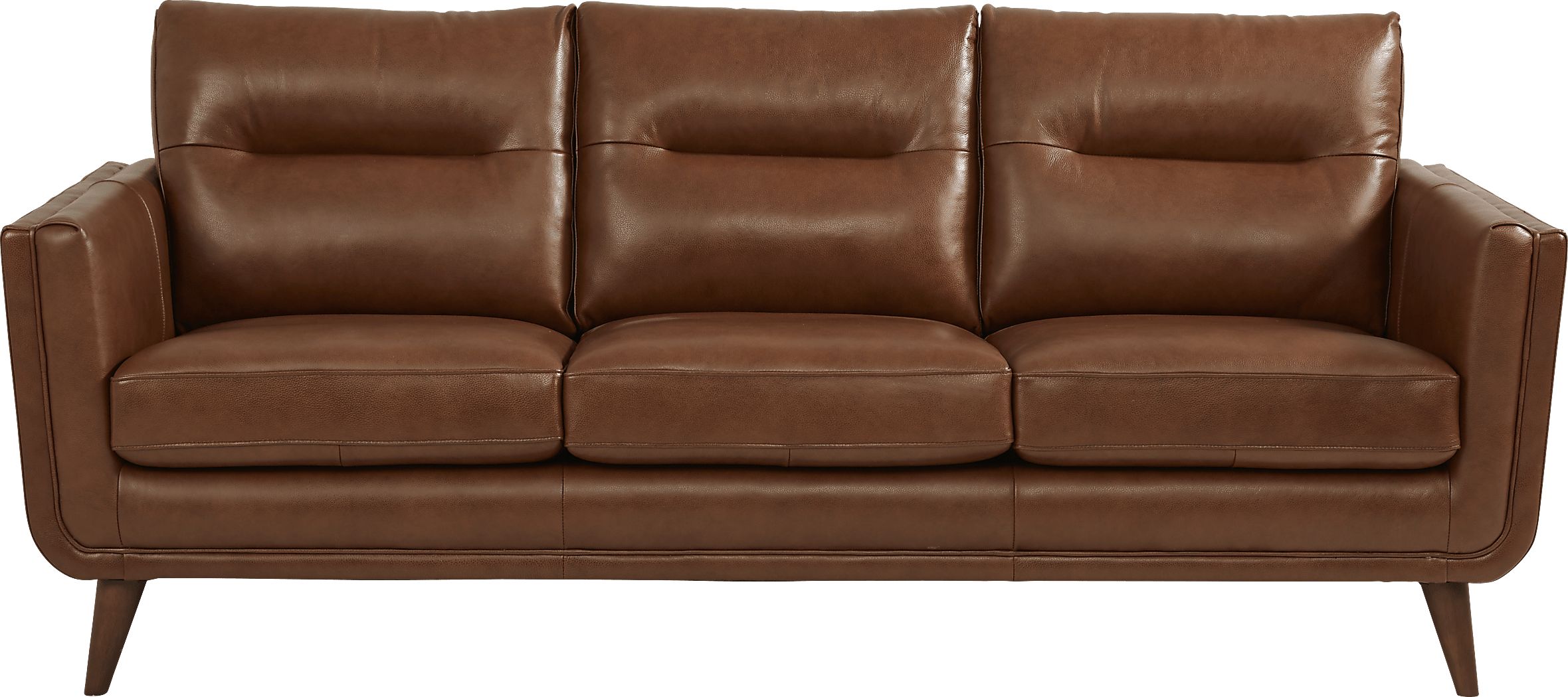 cindy crawford home san salerno saddle leather sofa