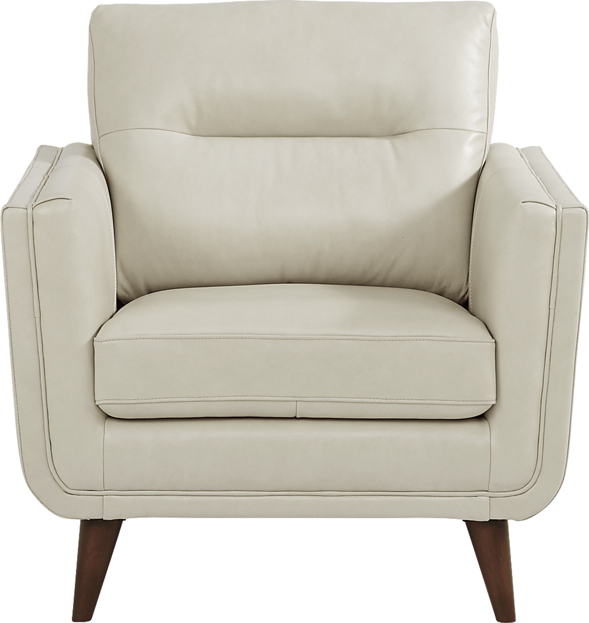 Cindy Crawford Home San Salerno Stone Leather 3 Pc Living Room - Image 5