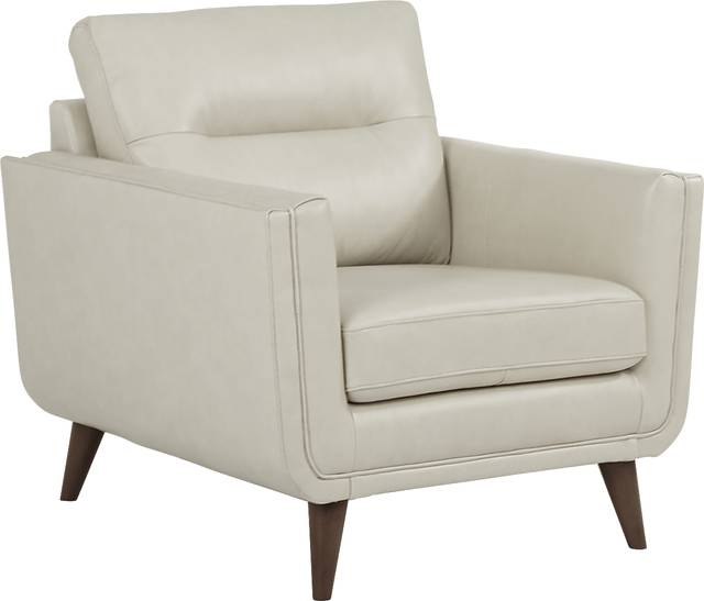 Cindy Crawford Home San Salerno Stone Leather 3 Pc Living Room - Thumbnail - Image 4