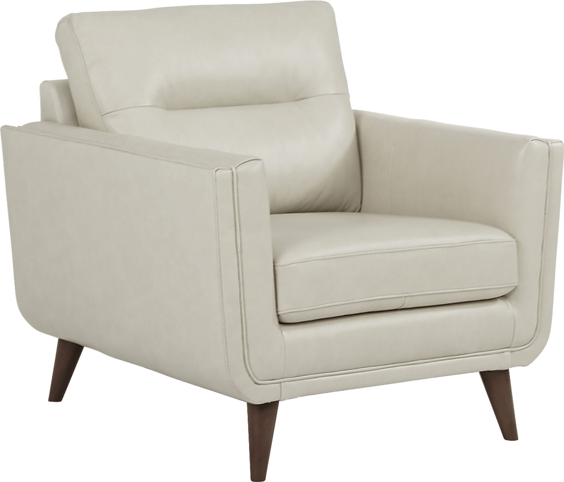 Cindy Crawford Home San Salerno Stone Leather 3 Pc Living Room - Image 4