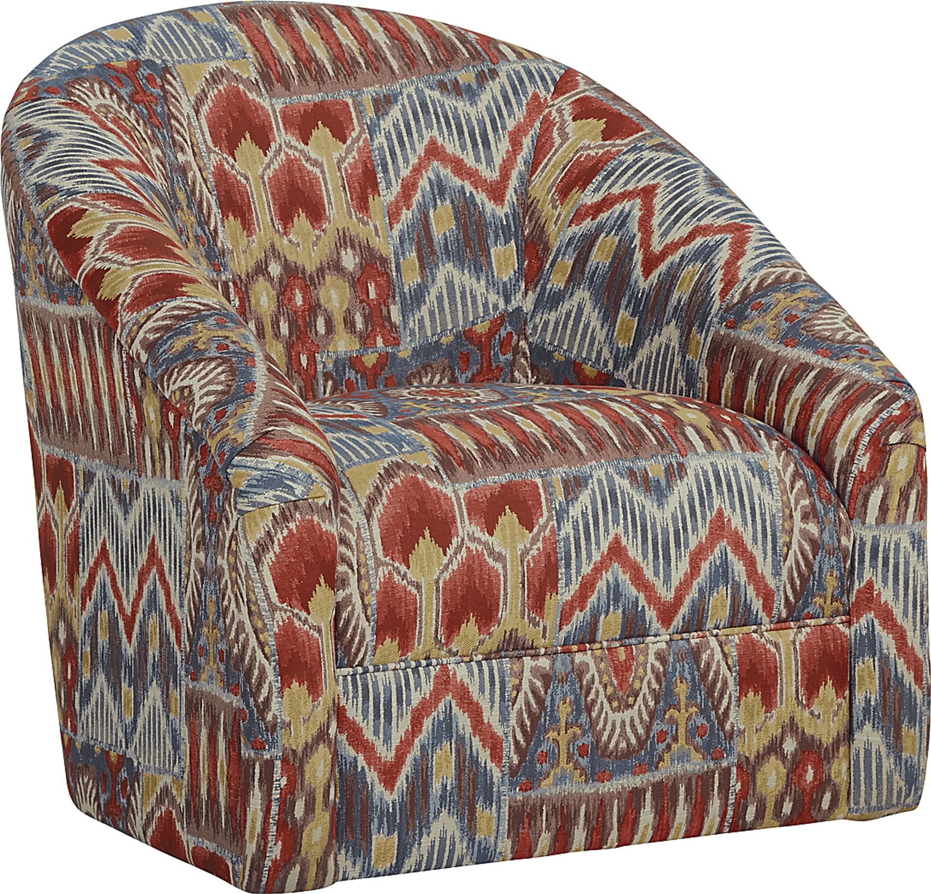 Cindy Crawford Home Scottsdale Red Accent Swivel Chair - Image 1