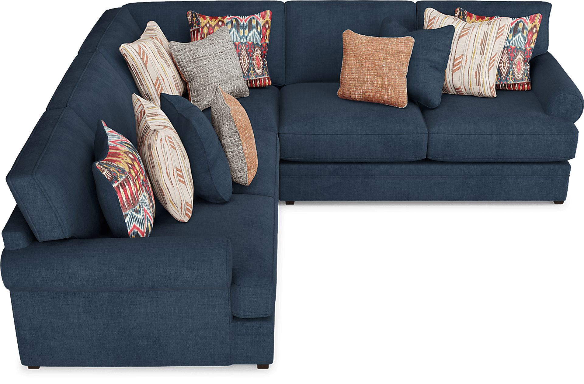 Cindy Crawford Home Scottsdale Ridge Navy 3 Pc Sectional - Image 4