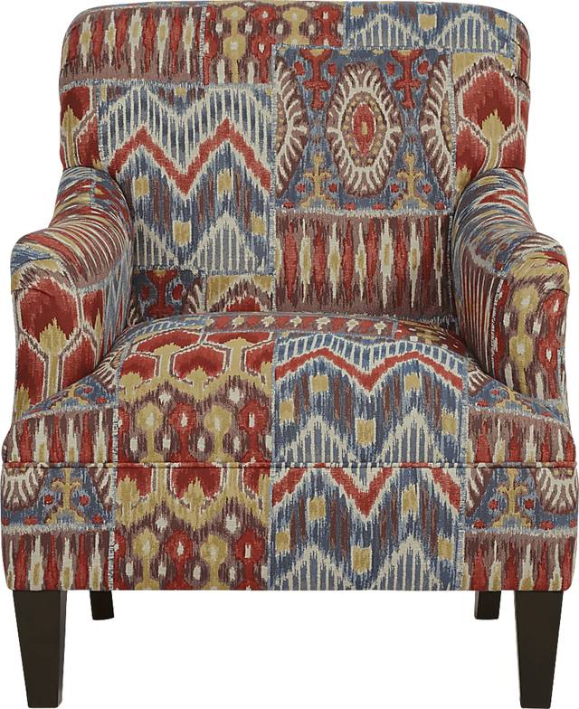 Cindy Crawford Home Scottsdale Ridge Red Accent Chair - Thumbnail - Image 1