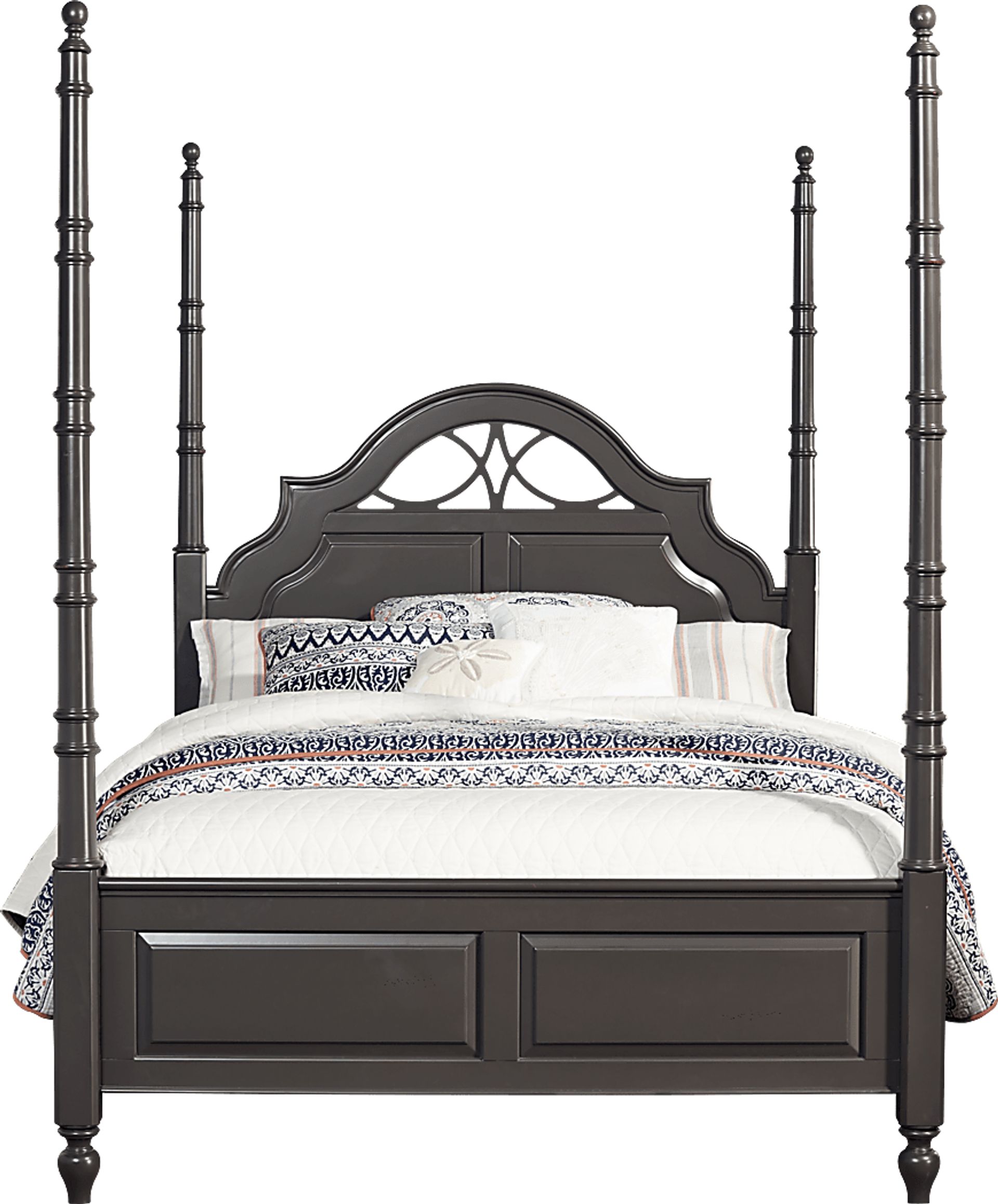 Cindy Crawford Home Seaside Black Poster 3 Pc King Bed - Image 1