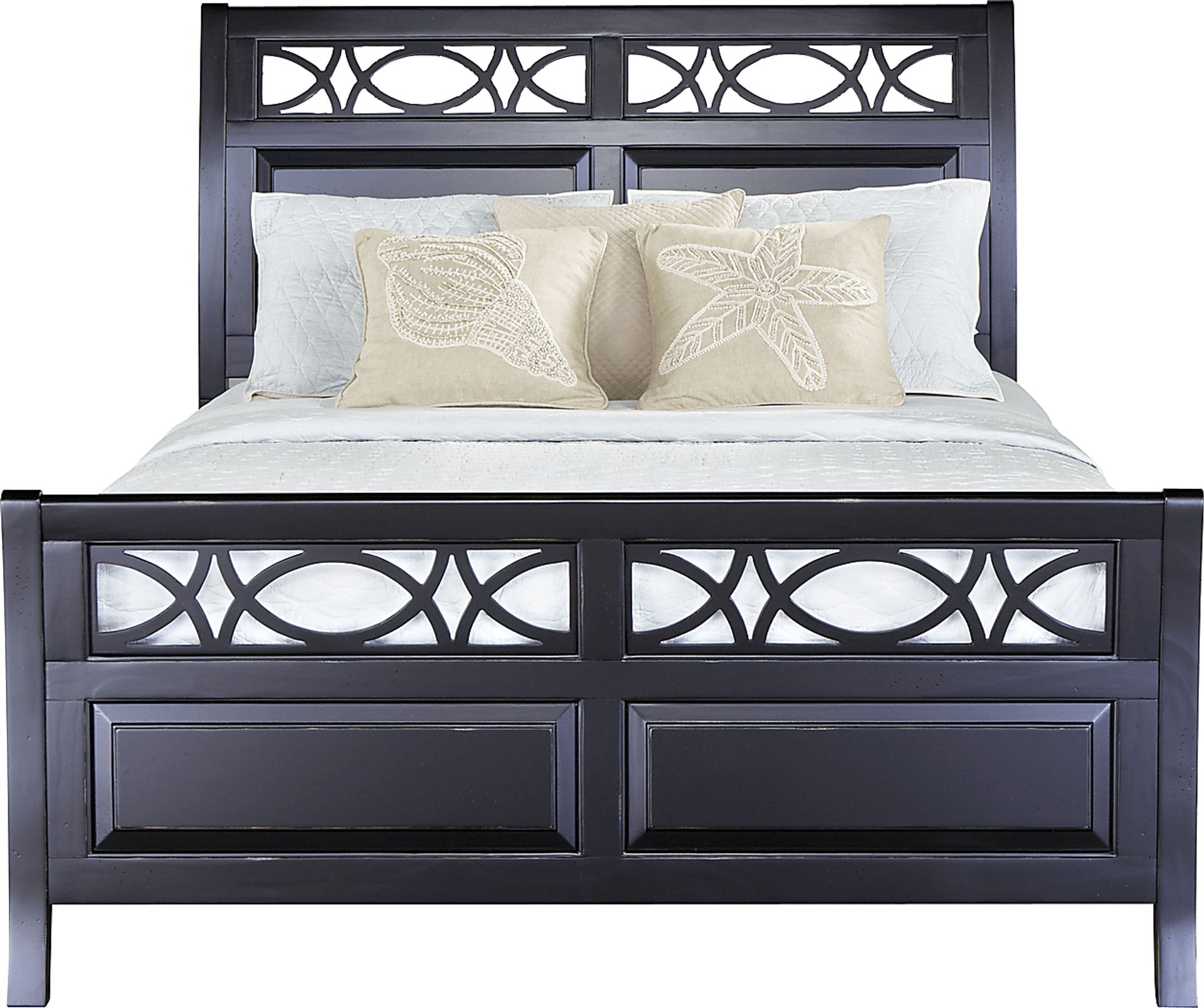 Cindy Crawford Home Seaside Black Sleigh 3 Pc King Bed - Image 1