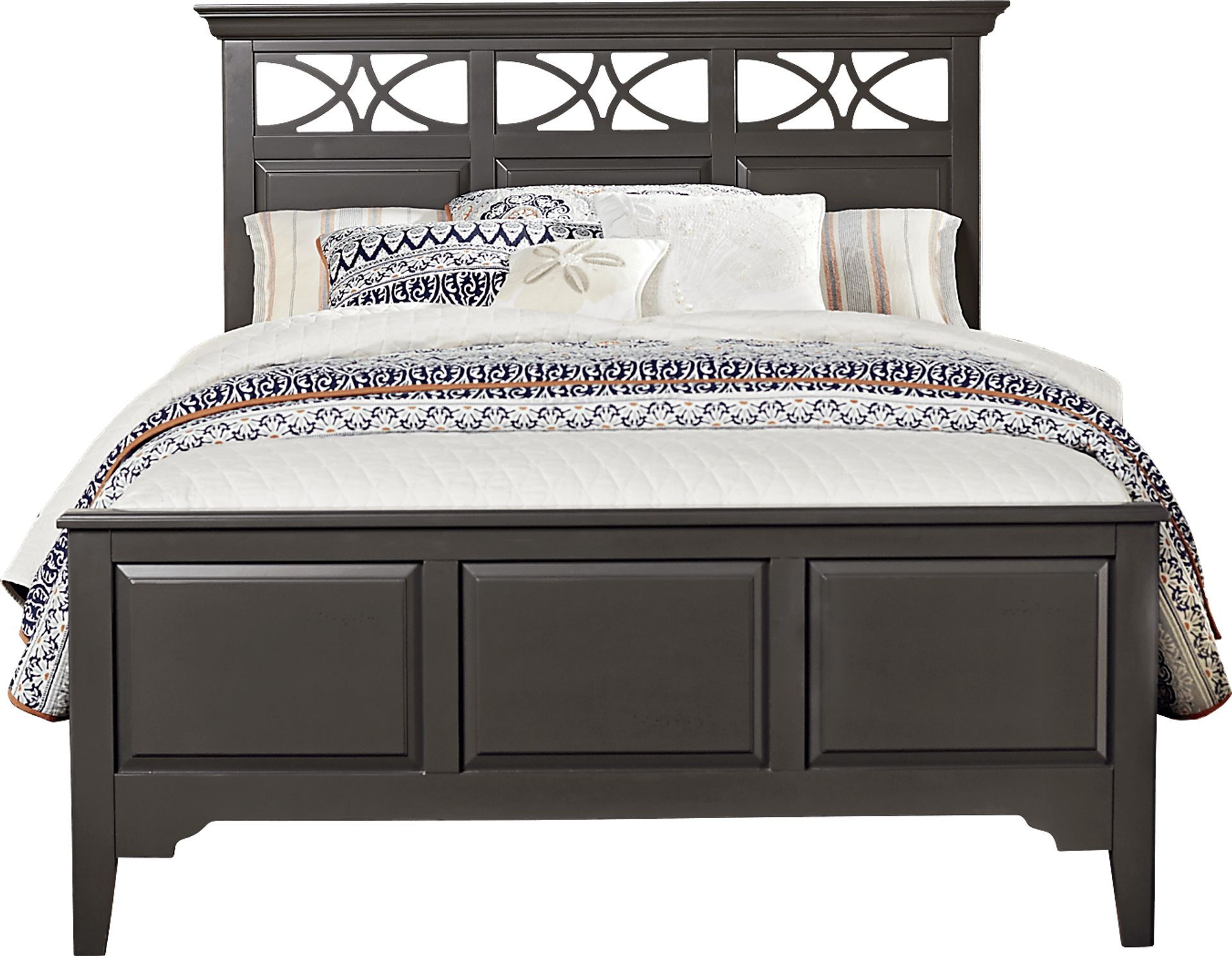 Cindy Crawford Home Seaside Gray 3 Pc Queen Panel Bed - Image 1