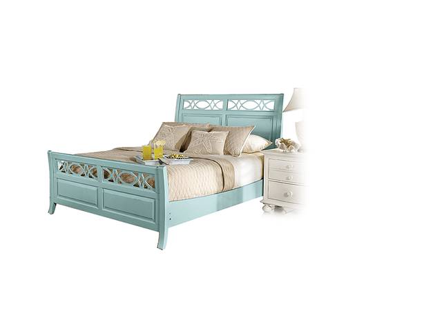 Cindy Crawford Home Seaside Green Sleigh 3 Pc King Bed - Thumbnail - Image 1