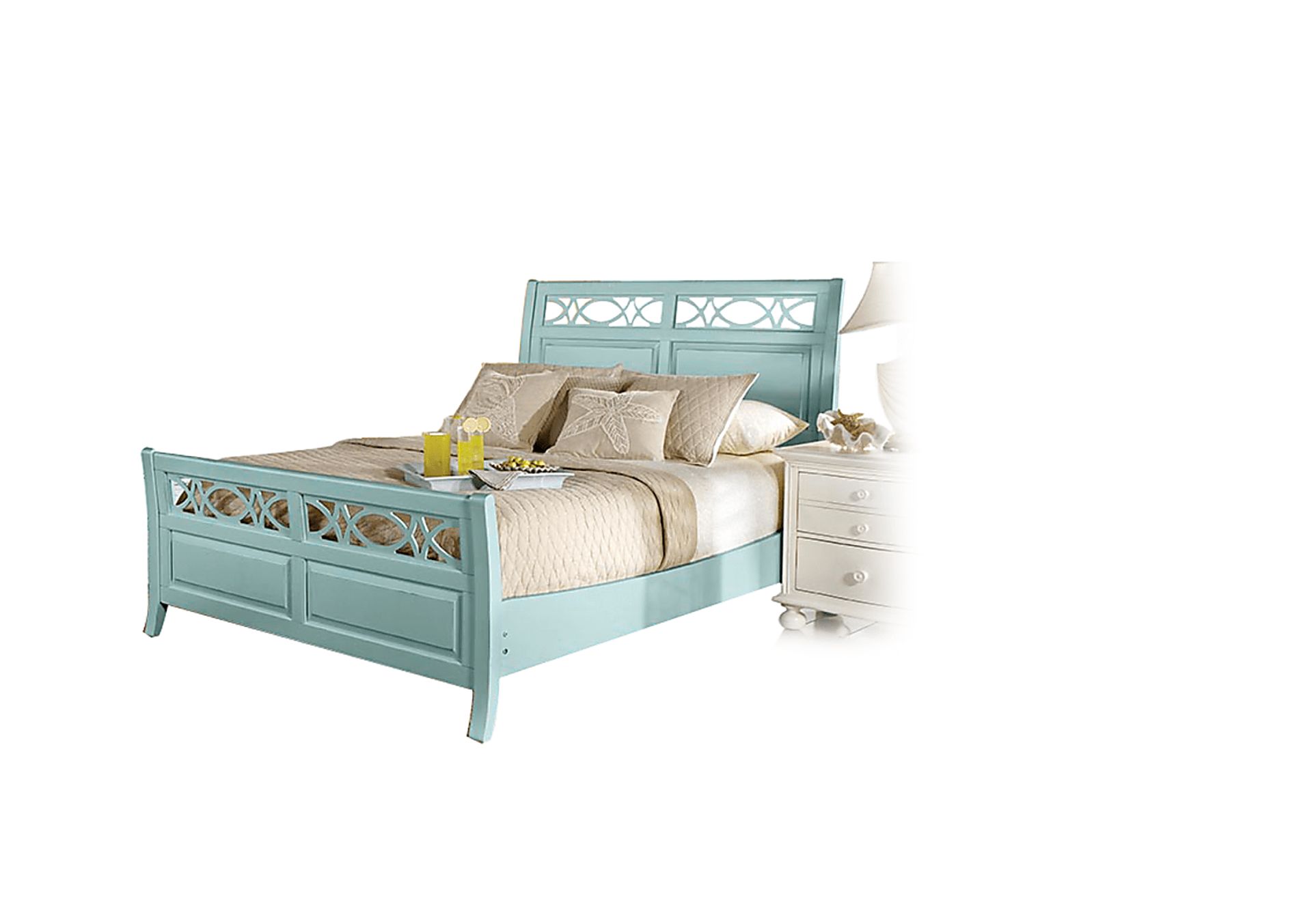 Cindy Crawford Home Seaside Green Sleigh 3 Pc King Bed - Image 1