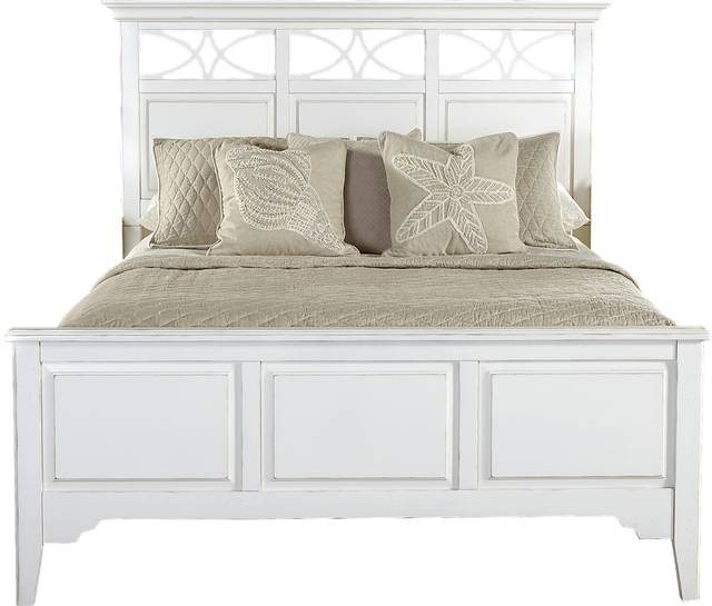 Cindy Crawford Home Seaside White Panel 3 Pc Queen Bed - Thumbnail - Image 1