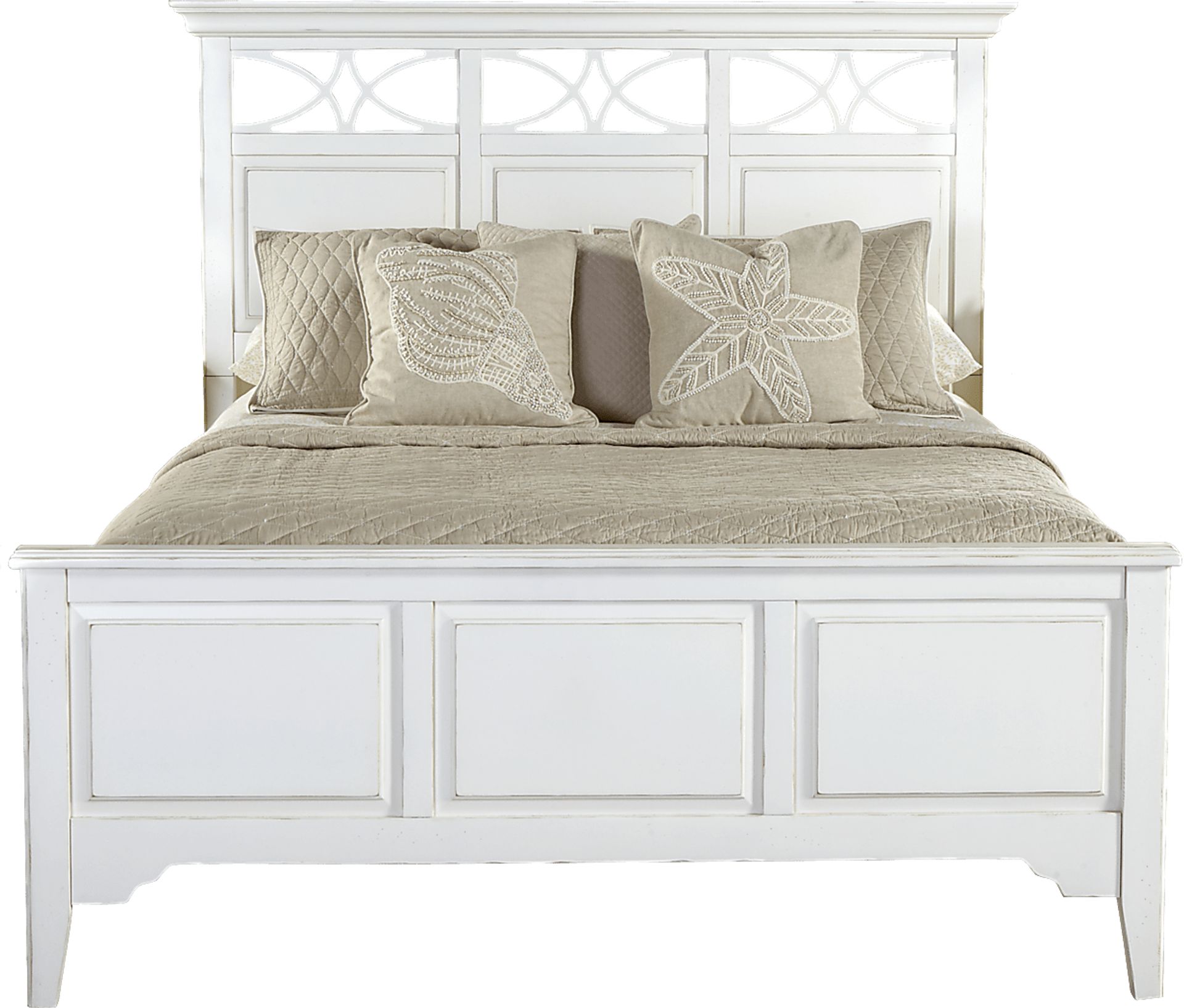 Cindy Crawford Home Seaside White Panel 3 Pc Queen Bed - Image 1
