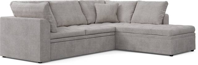 Sheridan Square Gray 2 Pc Sleeper Sectional - Thumbnail - Image 4