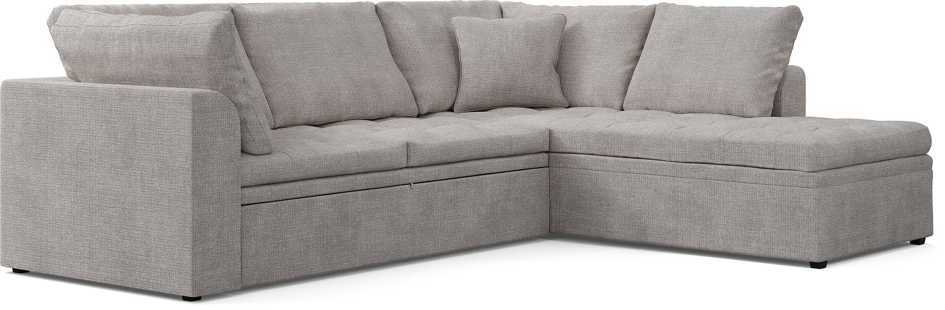 Cindy Crawford Home Sheridan Square Gray 5 Pc Sleeper Sectional Living Room - Image 5