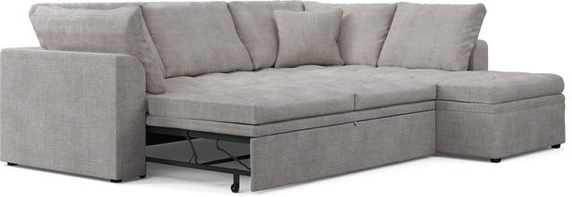 Cindy Crawford Home Sheridan Square Gray 5 Pc Sleeper Sectional Living Room - Thumbnail - Image 6