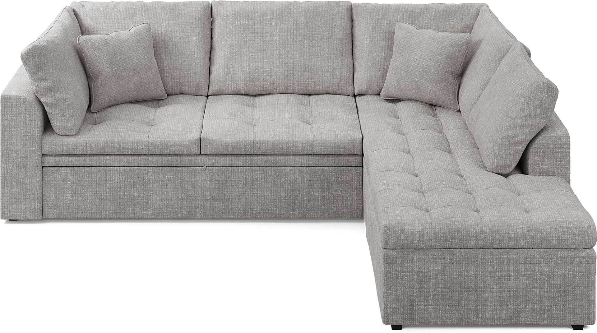 Cindy Crawford Home Sheridan Square Gray 5 Pc Sleeper Sectional Living Room - Image 7