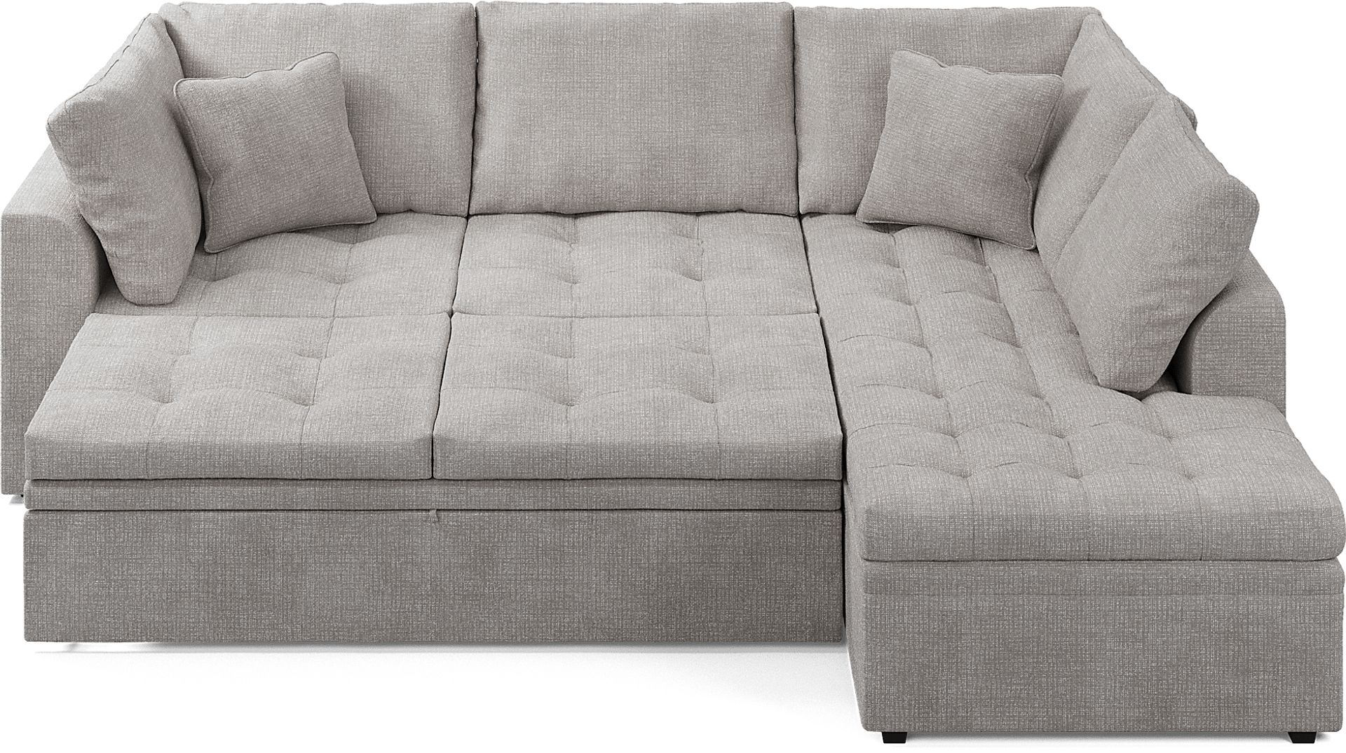 Cindy Crawford Home Sheridan Square Gray 5 Pc Sleeper Sectional Living Room - Image 8