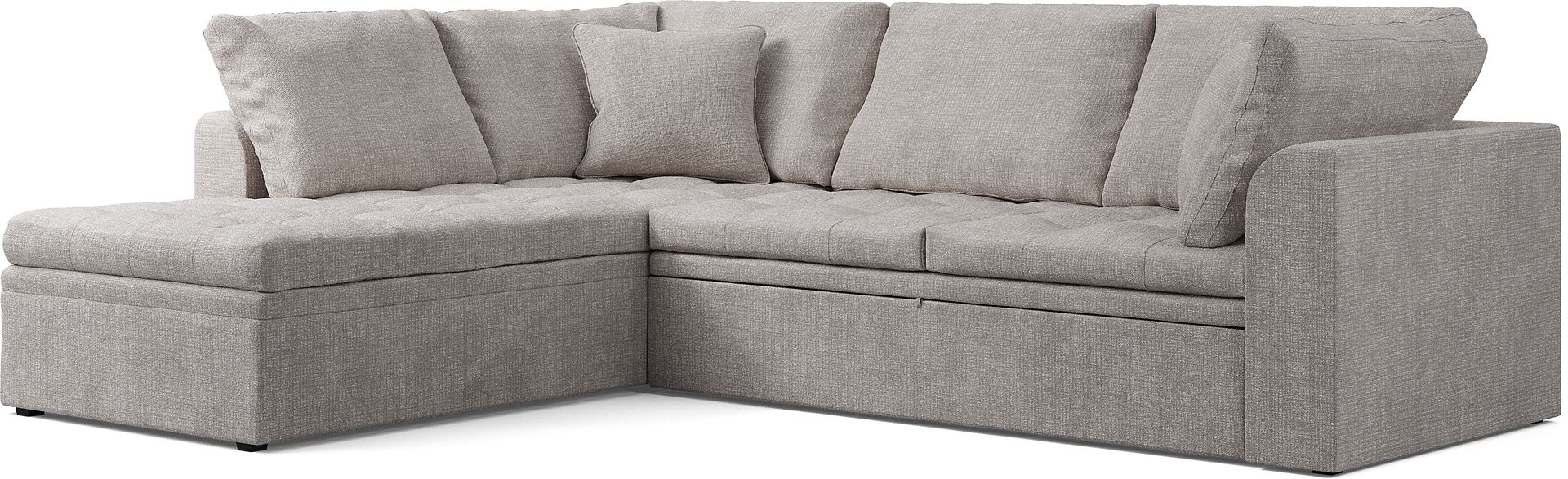 Sheridan Square Gray 2 Pc Sleeper Sectional - Image 4