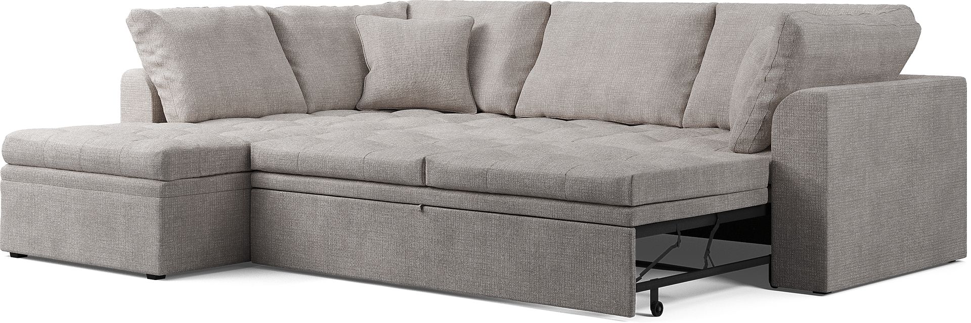 Cindy Crawford Sheridan Square Gray Polyester Fabric 2 Pc