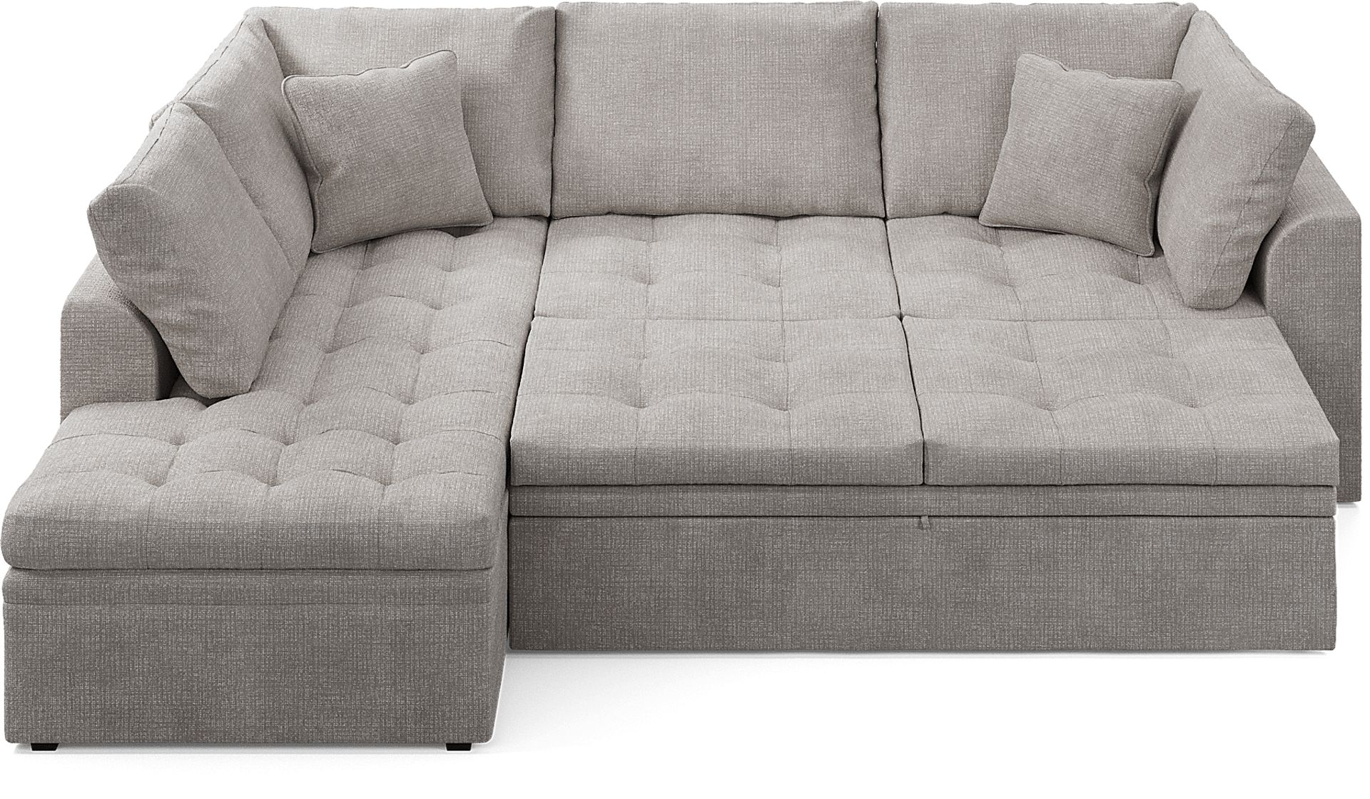 Sheridan Square Gray 2 Pc Sleeper Sectional - Image 7
