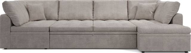 Sheridan Square Gray 3 Pc Sleeper Sectional - Thumbnail - Image 3