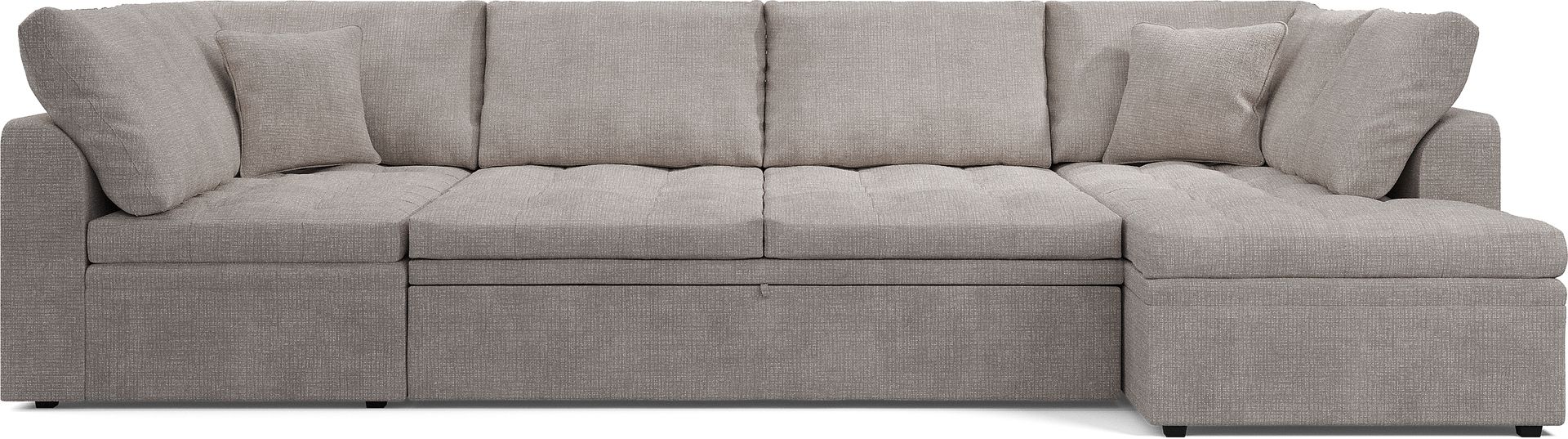 Cindy Crawford Home Sheridan Square Gray 6 Pc Sleeper Sectional Living Room - Image 3