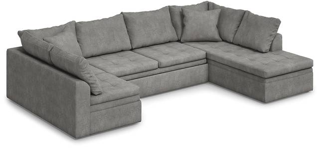 Sheridan Square Gray 3 Pc Sleeper Sectional - Thumbnail - Image 4