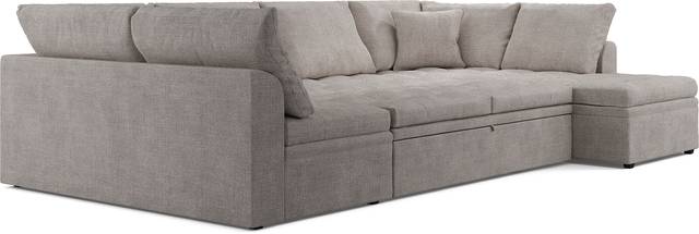 Sheridan Square Gray 6 Pc Sleeper Sectional Living Room - Thumbnail - Image 5
