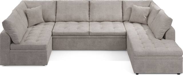 Sheridan Square Gray 6 Pc Sleeper Sectional Living Room - Thumbnail - Image 6