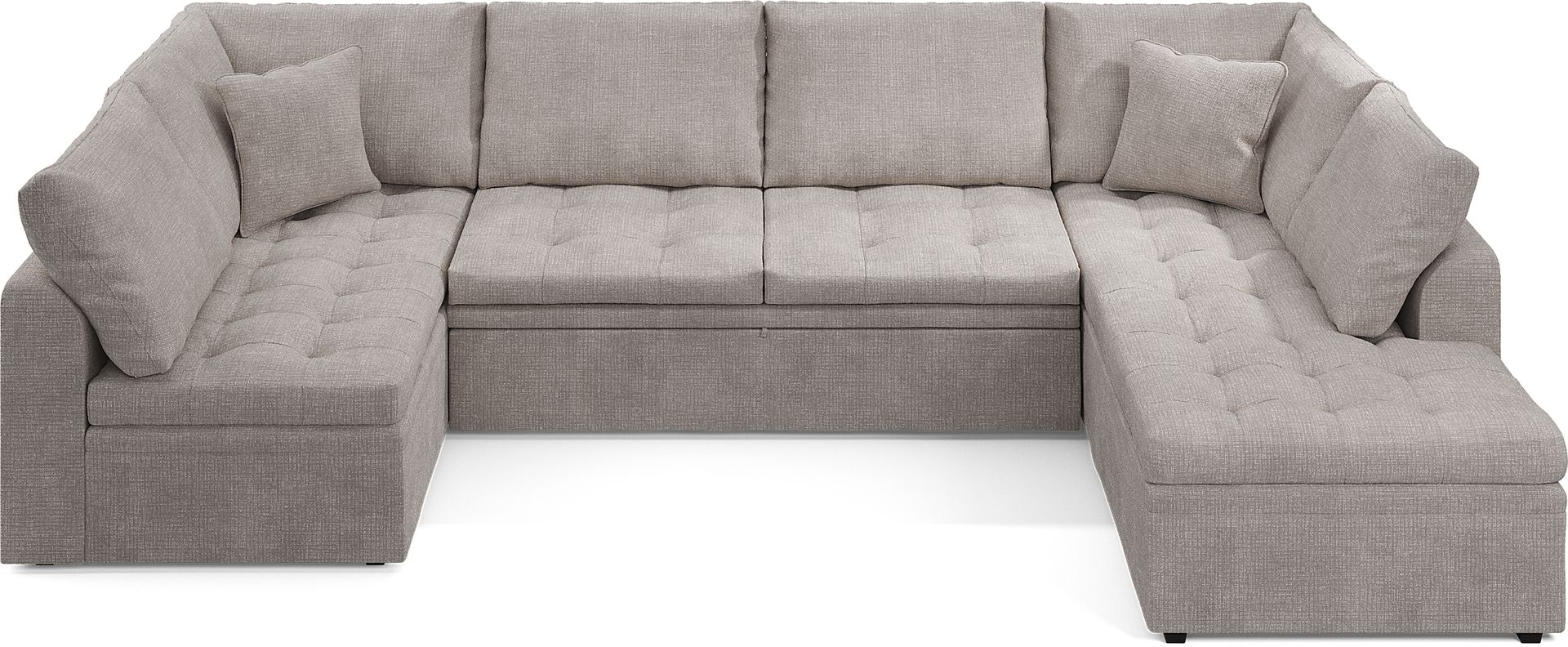 Cindy Crawford Home Sheridan Square Gray 6 Pc Sleeper Sectional Living Room - Image 6