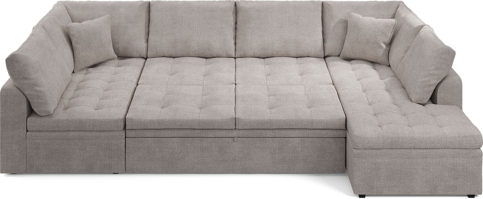 Cindy Crawford Home Sheridan Square Gray 6 Pc Sleeper Sectional Living Room - Image 7
