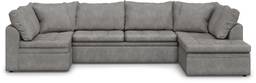 3 pc right arm chaise sleeper sectional