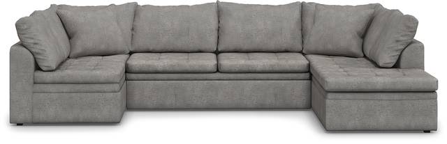 Sheridan Square Gray 3 Pc Sleeper Sectional - Thumbnail - Image 1